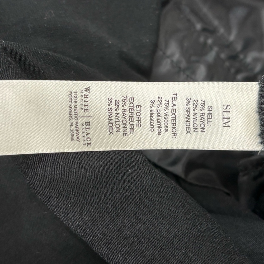 White House Black Market Black Casual Pants Slim Size 6S - Picture 6 of 15